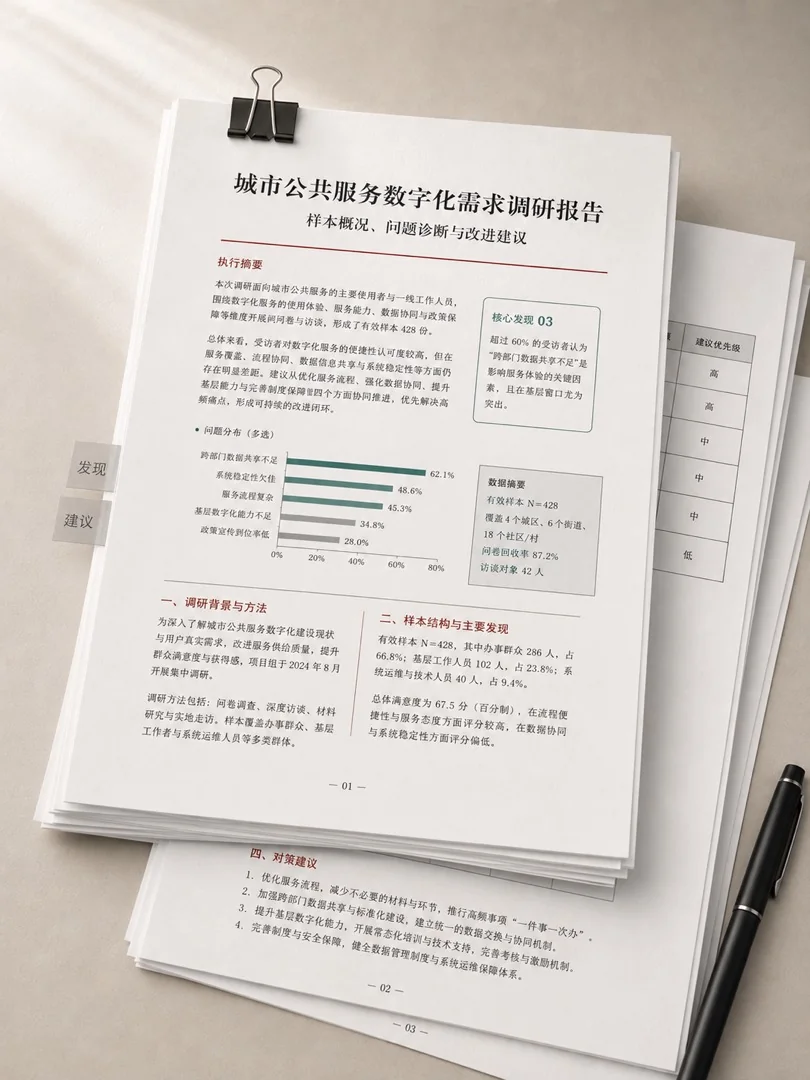 调研报告样张