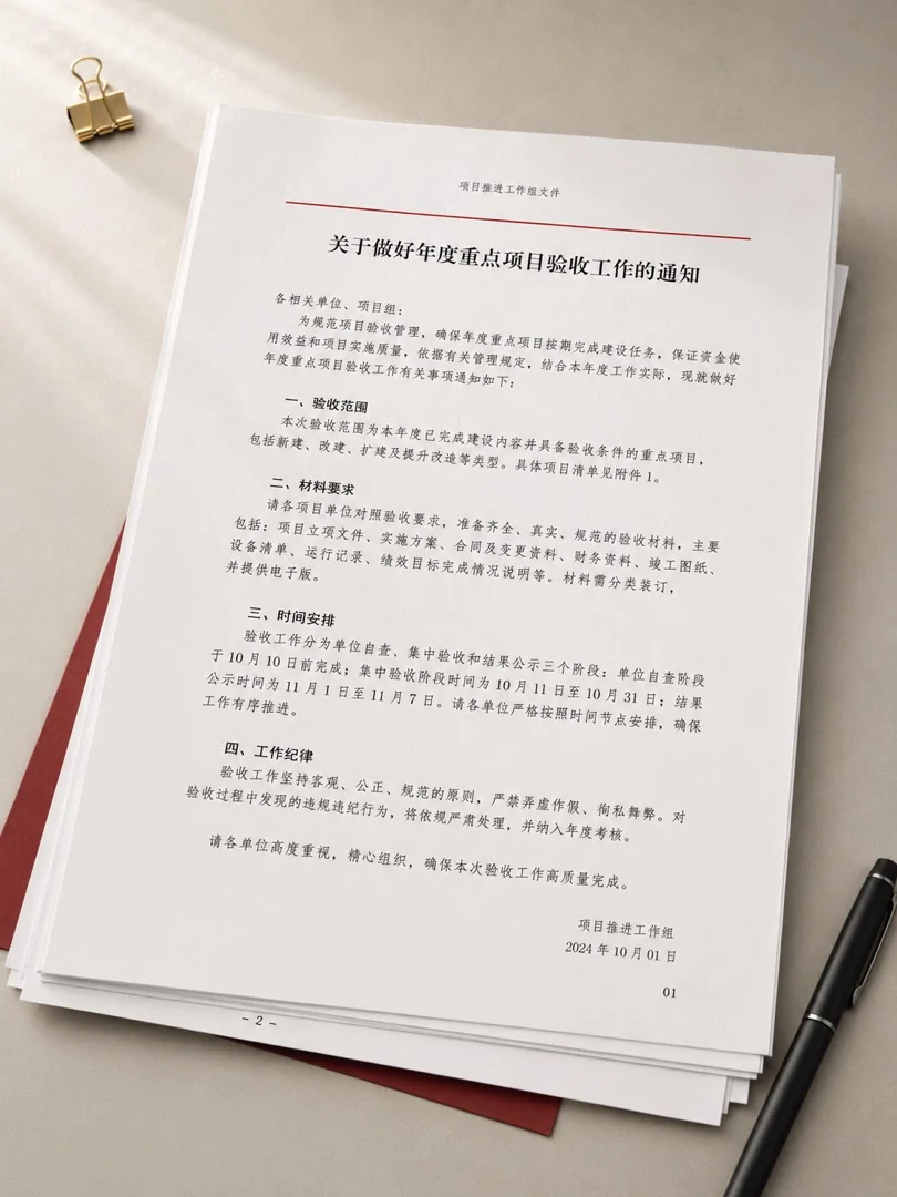 公文通知样张